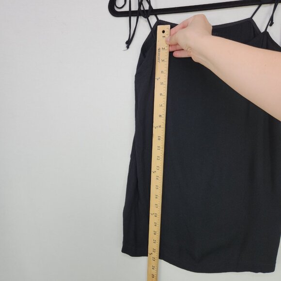 Reformation Cami Tank Top Size Small Black Adjustable Spaghetti Tie Straps - Picture 5 of 9